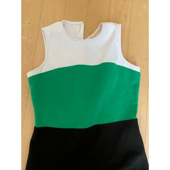Michael Kors womens colorblock dress size 2 green black - Picture 3 of 6
